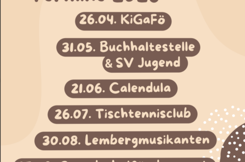 Pop-Up-Café 2026 Übersicht