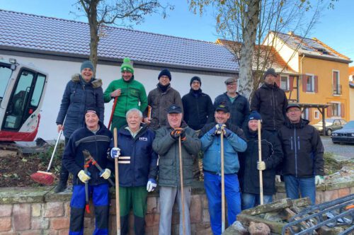 Arbeitseinsatz am Brunnenplatz