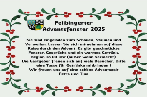 Adventsfenster 2025 – Termine